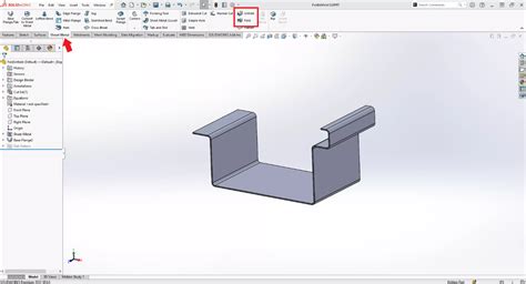 solidworks unfold tool instructions